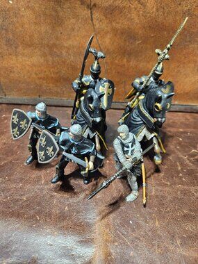 Vintage Schleich and Papo Knights